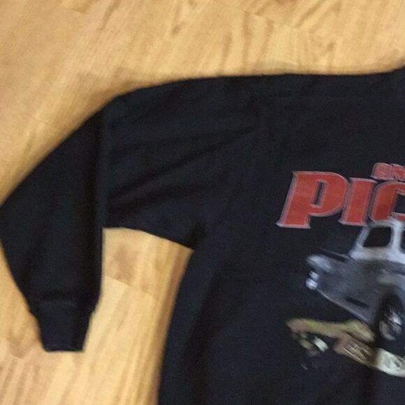 Vintage COVINGTON mens sweatshirt in size large black with truck graphics - Picture 5 of 9
